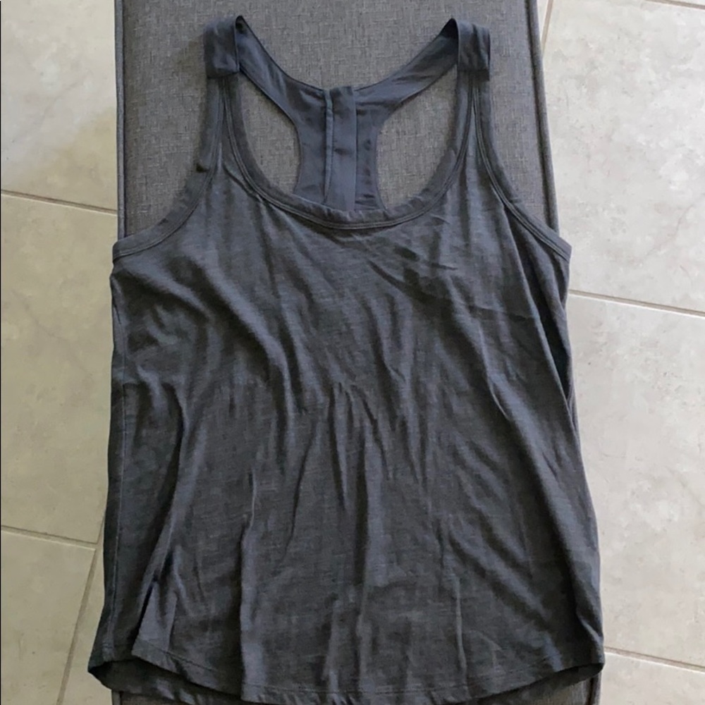 Grey razorback tank top